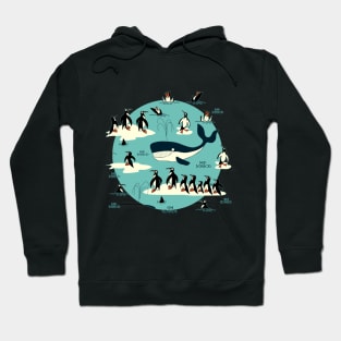 Whales, Penguins and other friends Hoodie